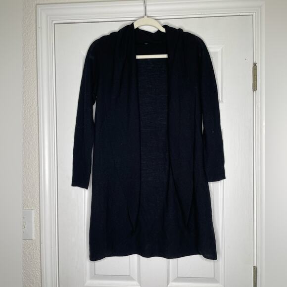 Eileen Fisher Black Cardigan Sweater womens size small lightweight open front - Picture 1 of 5